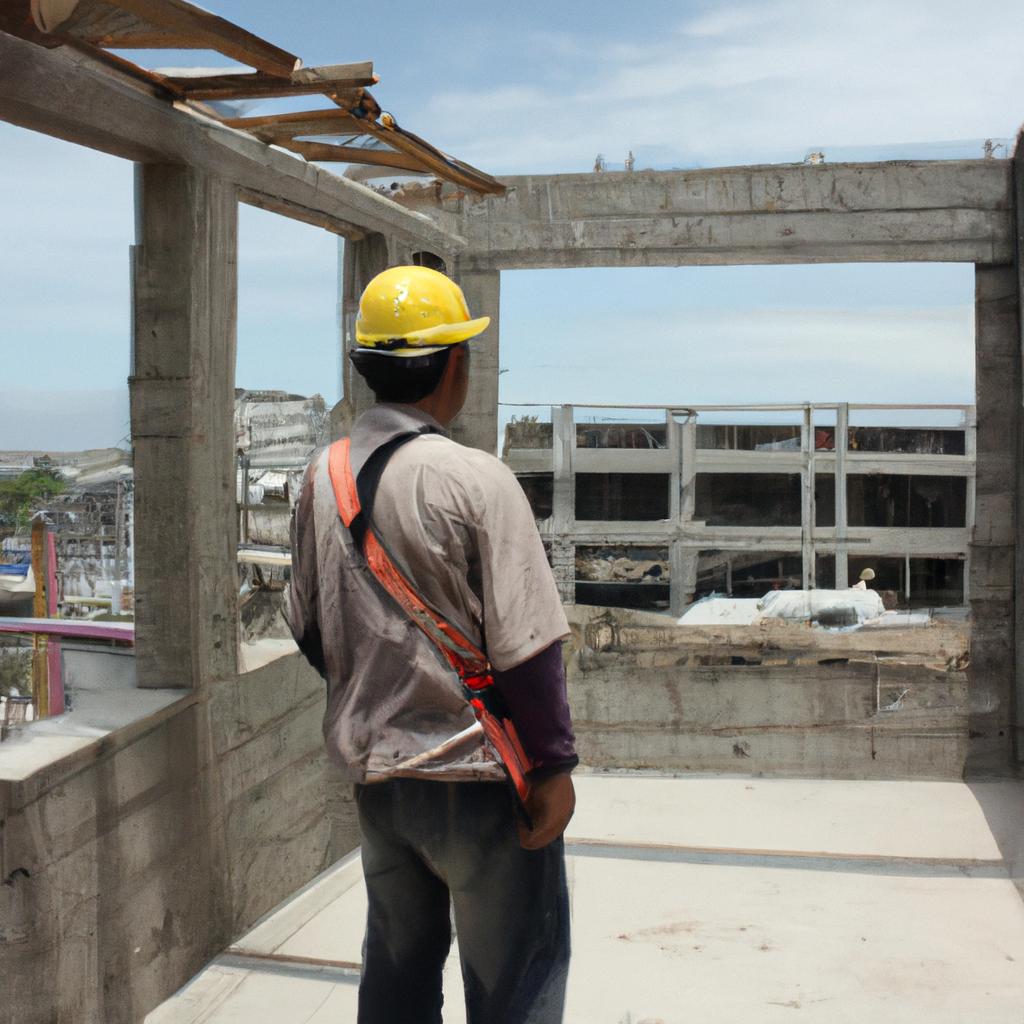 Person overseeing construction site activities